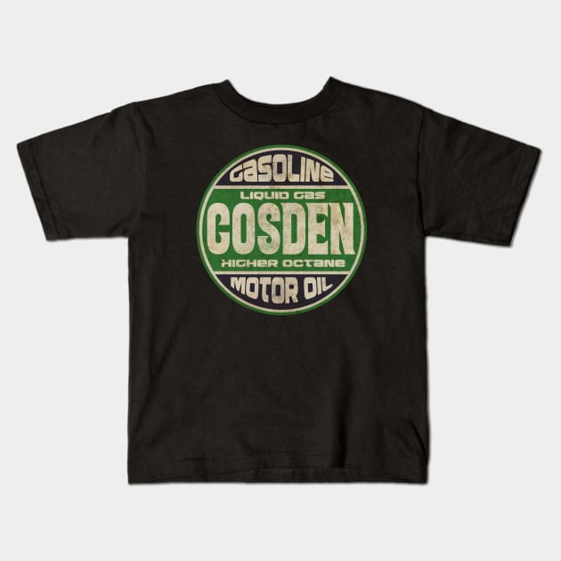 Green Vintage Gasoline Motor Oil Kids T-Shirt by CTShirts